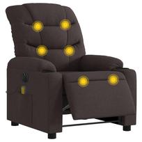 masazinis elektrinis - Fotelis vidaXL Elektrinis atlošiamas masažinis krėslas, tamsiai rudas (Dark Brown) - 3 nuotrauka