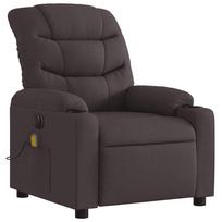 masazinis elektrinis - Fotelis vidaXL Elektrinis atlošiamas masažinis krėslas, tamsiai rudas (Dark Brown) - 4 nuotrauka