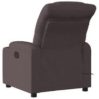 masazinis elektrinis - Fotelis vidaXL Elektrinis atlošiamas masažinis krėslas, tamsiai rudas (Dark Brown) - 5 nuotrauka