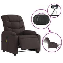 masazinis elektrinis - Fotelis vidaXL Elektrinis atlošiamas masažinis krėslas, tamsiai rudas (Dark Brown) - 6 nuotrauka