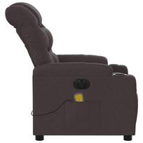 masazinis elektrinis - Fotelis vidaXL Elektrinis atlošiamas masažinis krėslas, tamsiai rudas (Dark Brown) - 10 nuotrauka