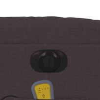 masazinis elektrinis - Fotelis vidaXL Elektrinis atlošiamas masažinis krėslas, tamsiai rudas (Dark Brown) - 12 nuotrauka