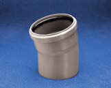 pvc kanalizacija 110 alkune - Alkūnė Wavin, 110 mm - Lygus galas / 110 mm - Movinis galas, 15 ° - 1 nuotrauka