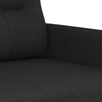 180 cm sofa - vidaXL Trivietė sofa, juodos spalvos, 180cm, audinys - 6 nuotrauka