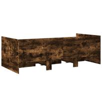 miegamojo lova su ciuziniu - vidaXL Lova su stalčiais, dūminio ąžuolo (Smoky Oak), 75x190 cm, apdirbta mediena - 6 nuotrauka