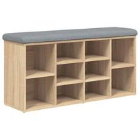 batu suoliukas sonoma - vidaXL Batų suoliukas, sonoma ąžuolas (Sonoma Oak), 102 cm x 32 cm x 50 cm - 2 nuotrauka