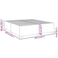 ciuzinis 5 cm - Lova VLX Velvet 288556, juoda, 226x206.5 cm, su grotelėmis - 9 nuotrauka