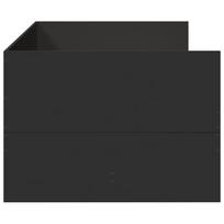 miegamojo lova su ciuziniu - vidaXL Lova su stalčiais, juoda (Black), 75x190 cm, apdirbta mediena - 5 nuotrauka