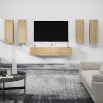 TV staliukas VLX 6 Piece Set 3079014, ąžuolo, 300 mm x 1000 mm x 300 mm