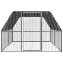 vidaXL Lauko narvas viščiukams, 3x4x2 m, galvanizuotas plienas