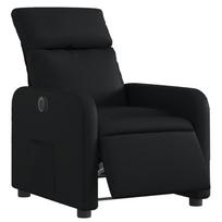 elektriniai foteliai - Fotelis vidaXL Elektrinis atlošiamas krėslas, juodas (Black) - 3 nuotrauka