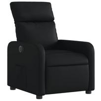 elektriniai foteliai - Fotelis vidaXL Elektrinis atlošiamas krėslas, juodas (Black) - 4 nuotrauka