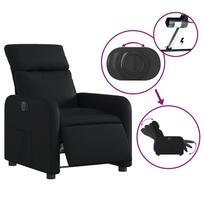 elektriniai foteliai - Fotelis vidaXL Elektrinis atlošiamas krėslas, juodas (Black) - 6 nuotrauka