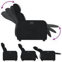 elektriniai foteliai - Fotelis vidaXL Elektrinis atlošiamas krėslas, juodas (Black) - 7 nuotrauka