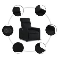 elektriniai foteliai - Fotelis vidaXL Elektrinis atlošiamas krėslas, juodas (Black) - 8 nuotrauka