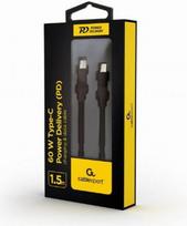 CABLE USB-C PD 1.5M/CC-USB2-CMCM60-1.5M GEMBIRD