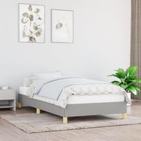 vidaXL Lovos rėmas be čiužinio, šviesiai pilkas (Light Grey), 100x200 cm, audinys