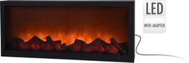 Elektrinis židinys Hs Decoration LED, juodas (Black), 57x25 cm