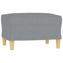 audiniai - vidaXL Trivietė sofa su pakoja, šviesiai pilka, 180cm, audinys - 5 nuotrauka