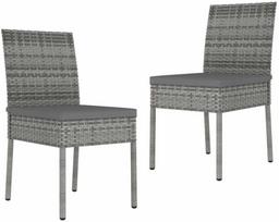 vidaXL Sodo valgomojo kėdės, 2vnt., pilka (Gray)