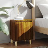 Naktinis staliukas VLX Bed Cabinets 805840, šviesiai ruda, 30x40x50 cm