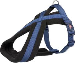 Reguliuojamos petnešos šunims Trixie Premium Touring, tamsiai mėlyna, 350 - 500 mm x 20 mm, S