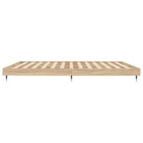 lova su galvugaliu 140x200 - vidaXL Lovos rėmas su galvūgaliu, 140x200 cm, Sonoma ąžuolas (Sonoma Oak) - 7 nuotrauka