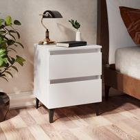 Naktinis staliukas VLX Chipboard 805869, baltas, 40x35x50 cm