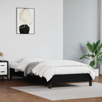 Lova VLX Faux Leather 284877, juoda, 212x104 cm, su grotelėmis