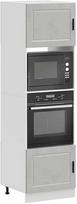 Porto Kitchen Oven Cabinets, 2vnt., Betono pilka (Concrete Grey)