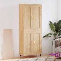 vidaXL Komoda su 1 durelėmis ir 3 stalčiais, sonoma ąžuolo (Sonoma Oak)