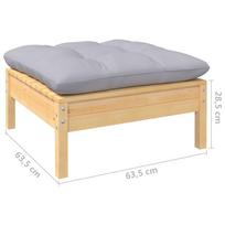lauko baldai 8 vietu - Lauko baldų komplektas VLX Garden Lounge Set 3096039, pilkas/rudas, 8 vietų - 8 nuotrauka