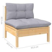 lauko baldai 8 vietu - Lauko baldų komplektas VLX Garden Lounge Set 3096039, pilkas/rudas, 8 vietų - 9 nuotrauka