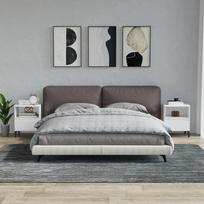 Naktinis staliukas VLX 805882 2 pcs, baltas, 40x35x50 cm