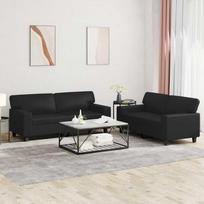 Svetainės baldų komplektas VLX Sofa Set 278397, juodas