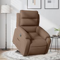 fotelis atsistoti - Atlošiamas krėslas VLX Stand-Up 329703, rudas, 89 cm x 70 cm x 103.5 cm - 1 nuotrauka