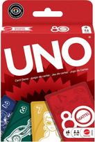 stalo zaidimas uno kortos - MATTEL GAMES kortų žaidimas UNO 80th Ruby Raudona (JGK30) - 1 nuotrauka