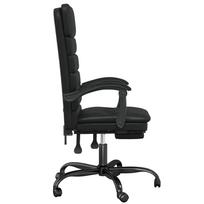 masazines biuro kedes - vidaXL Atlošiama masažinė biuro kėdė, Juoda (Black) - 4 nuotrauka