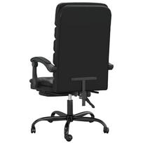 masazines biuro kedes - vidaXL Atlošiama masažinė biuro kėdė, Juoda (Black) - 5 nuotrauka