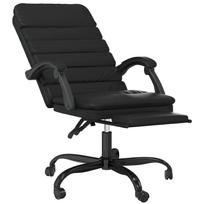 masazines biuro kedes - vidaXL Atlošiama masažinė biuro kėdė, Juoda (Black) - 6 nuotrauka