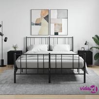 Naktinis staliukas VLX Bedside Cabinets, juodas, 40 x 40 x 50 cm
