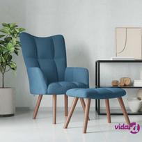 Fotelis VLX Relaxing Velvet, tamsiai mėlyna, 69 cm x 61.5 cm x 95.5 cm