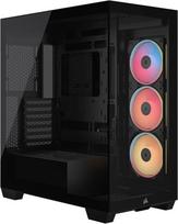 „Corsair 3500X LX-R“ kompiuterio korpusas, vidutinio dydžio bokštas, E-ATX, RGB, grūdintas stiklas - juodas