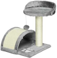 draskykle katems - PawHut draskyklė katėms 46 cm, su žaisliniais kamuoliukais, sizalio virve, pilkas (Grey) - 1 nuotrauka