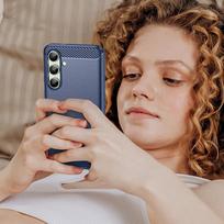 telefonas galaxy s24 - Samsung Galaxy S24 FE Carbon Case - Mėlynas (Blue) - 1 nuotrauka