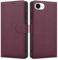 xiaomi 14c - Xiaomi Redmi 14C / Redmi A4 / Poco C75 Fancy Wallet Case - Tamsiai Raudonas (Dark Red) - 1 nuotrauka