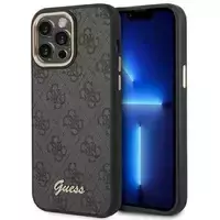 Guess 4G Vintage Gold Logo Dėklas skirtas iPhone 14 Pro Max - Juodas (Black)