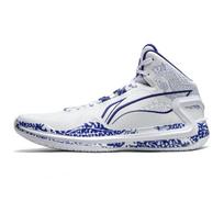 LiNing Blade 4 Cushioning Durable Mid-Top Basketball Shoes Men sneakers White Blue ABAT141-1 42⅓