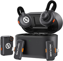 wireless lavalier microphone - Hollyland Lark M2S Ultimate Combo Belaidis Mikrofonas (Space Gray) - 1 nuotrauka