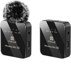 microphone usb c - Puluz PU3153B Belaidis Lavalier Mikrofonas 1 TX + 1 RX - 1 nuotrauka